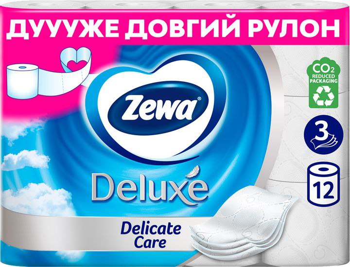 Туалетний папір Zewa Deluxe (білий) 12